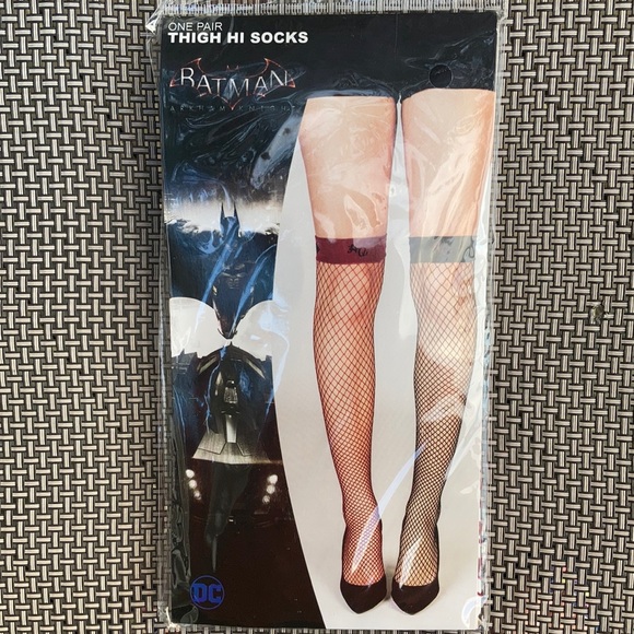 ⚜️Harley Quinn Batman Cosplay Thigh High FishNet Stockings! - Picture 1 of 5